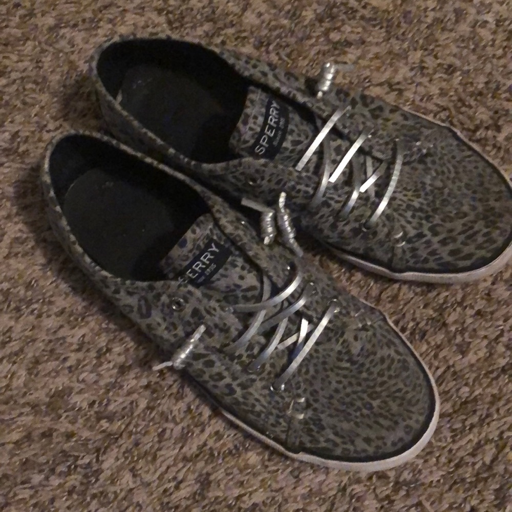 Cheetah print sperrys